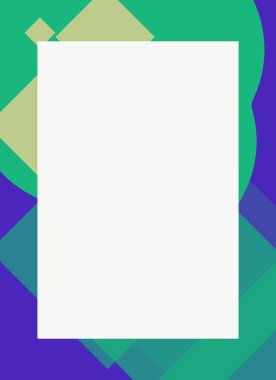 Dekoratif desen tasarımlı renkli, soyut el ilanı kapağı çerçevesi