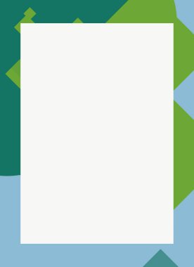 Dekoratif desen tasarımlı renkli, soyut el ilanı kapağı çerçevesi