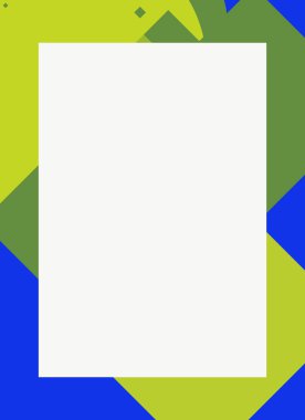 Dekoratif desen tasarımlı renkli, soyut el ilanı kapağı çerçevesi