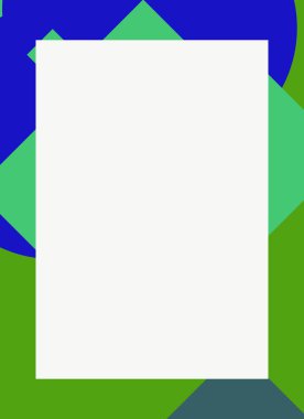 Dekoratif desen tasarımlı renkli, soyut el ilanı kapağı çerçevesi