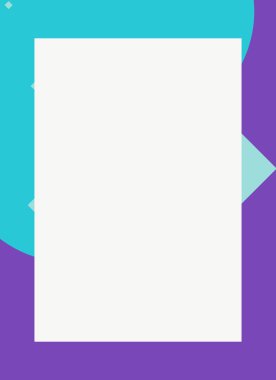 Dekoratif desen tasarımlı renkli, soyut el ilanı kapağı çerçevesi