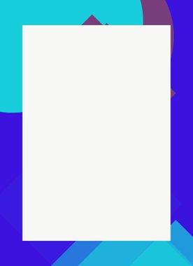 Dekoratif desen tasarımlı renkli, soyut el ilanı kapağı çerçevesi