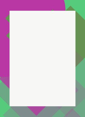 Dekoratif desen tasarımlı renkli, soyut el ilanı kapağı çerçevesi