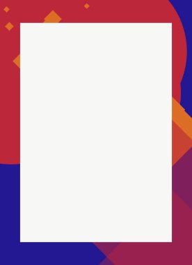 Dekoratif desen tasarımlı renkli, soyut el ilanı kapağı çerçevesi