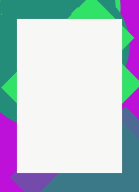 Dekoratif desen tasarımlı renkli, soyut el ilanı kapağı çerçevesi