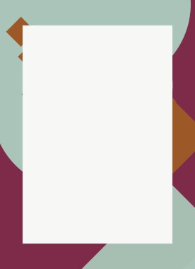 Dekoratif desen tasarımlı renkli, soyut el ilanı kapağı çerçevesi