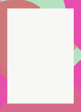 Dekoratif desen tasarımlı renkli, soyut el ilanı kapağı çerçevesi