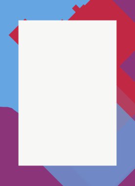 Dekoratif desen tasarımlı renkli, soyut el ilanı kapağı çerçevesi