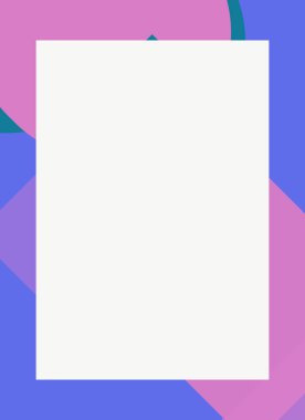 Dekoratif desen tasarımlı renkli, soyut el ilanı kapağı çerçevesi