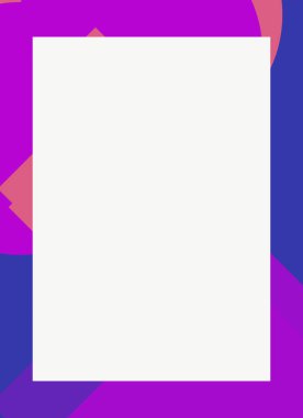 Dekoratif desen tasarımlı renkli, soyut el ilanı kapağı çerçevesi