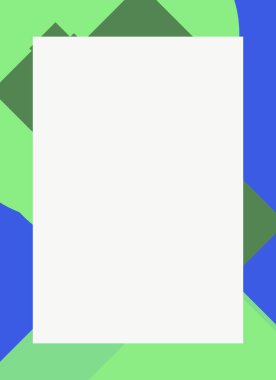 Dekoratif desen tasarımlı renkli, soyut el ilanı kapağı çerçevesi