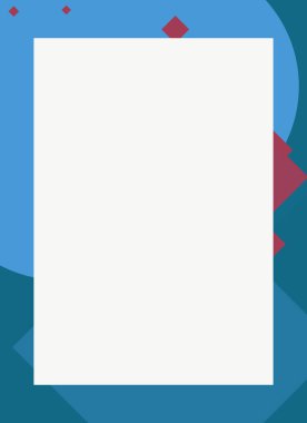 Dekoratif desen tasarımlı renkli, soyut el ilanı kapağı çerçevesi