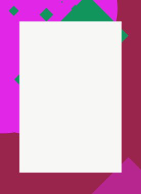 Dekoratif desen tasarımlı renkli, soyut el ilanı kapağı çerçevesi