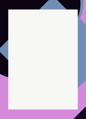 Dekoratif desen tasarımlı renkli, soyut el ilanı kapağı çerçevesi