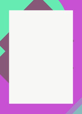 Dekoratif desen tasarımlı renkli, soyut el ilanı kapağı çerçevesi