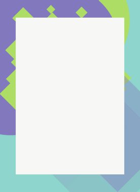 Dekoratif desen tasarımlı renkli, soyut el ilanı kapağı çerçevesi