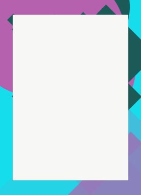 Dekoratif desen tasarımlı renkli, soyut el ilanı kapağı çerçevesi