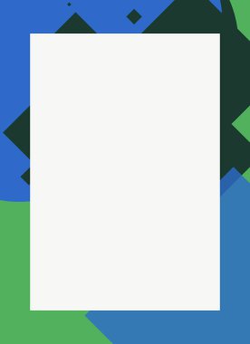 Dekoratif desen tasarımlı renkli, soyut el ilanı kapağı çerçevesi