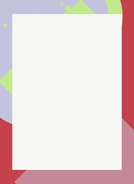 Dekoratif desen tasarımlı renkli, soyut el ilanı kapağı çerçevesi