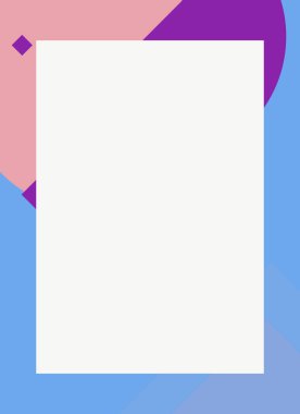 Dekoratif desen tasarımlı renkli, soyut el ilanı kapağı çerçevesi