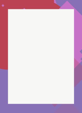 Dekoratif desen tasarımlı renkli, soyut el ilanı kapağı çerçevesi