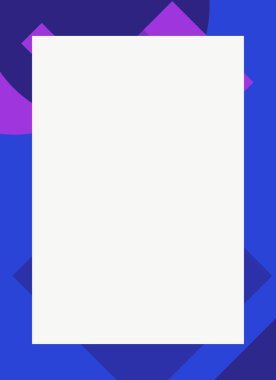 Dekoratif desen tasarımlı renkli, soyut el ilanı kapağı çerçevesi