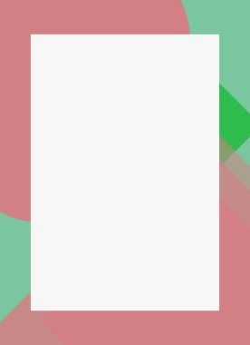 Dekoratif desen tasarımlı renkli, soyut el ilanı kapağı çerçevesi