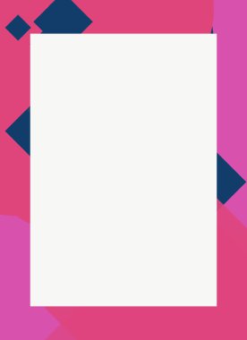 Dekoratif desen tasarımlı renkli, soyut el ilanı kapağı çerçevesi