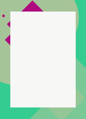 Dekoratif desen tasarımlı renkli, soyut el ilanı kapağı çerçevesi