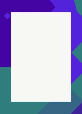 Dekoratif desen tasarımlı renkli, soyut el ilanı kapağı çerçevesi