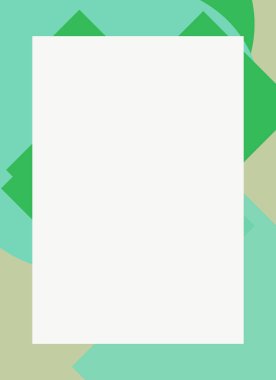 Dekoratif desen tasarımlı renkli, soyut el ilanı kapağı çerçevesi