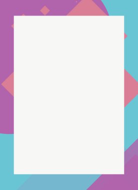 Dekoratif desen tasarımlı renkli, soyut el ilanı kapağı çerçevesi