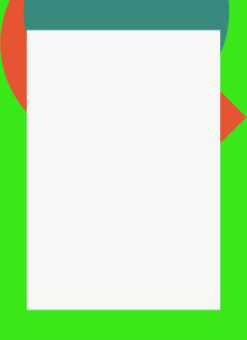 Dekoratif desen tasarımlı renkli, soyut el ilanı kapağı çerçevesi