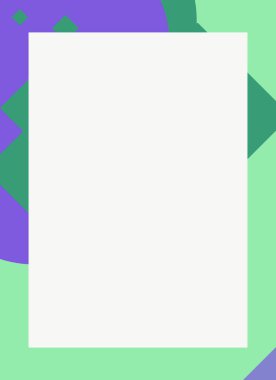 Dekoratif desen tasarımlı renkli, soyut el ilanı kapağı çerçevesi