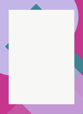 Dekoratif desen tasarımlı renkli, soyut el ilanı kapağı çerçevesi