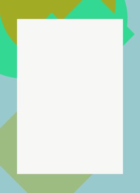 Dekoratif desen tasarımlı renkli, soyut el ilanı kapağı çerçevesi