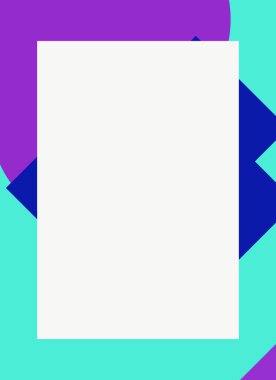 Dekoratif desen tasarımlı renkli, soyut el ilanı kapağı çerçevesi