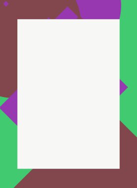 Dekoratif desen tasarımlı renkli, soyut el ilanı kapağı çerçevesi