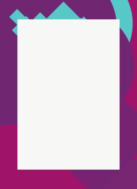 Dekoratif desen tasarımlı renkli, soyut el ilanı kapağı çerçevesi