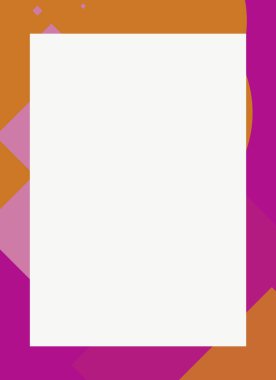 Dekoratif desen tasarımlı renkli, soyut el ilanı kapağı çerçevesi