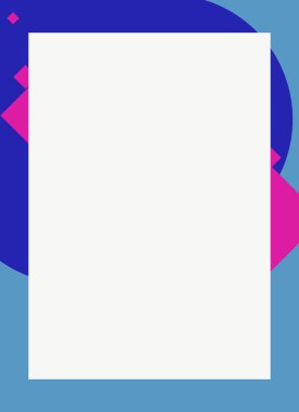 Dekoratif desen tasarımlı renkli, soyut el ilanı kapağı çerçevesi