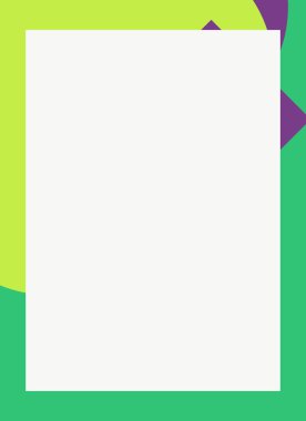 Dekoratif desen tasarımlı renkli, soyut el ilanı kapağı çerçevesi