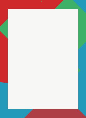 Dekoratif desen tasarımlı renkli, soyut el ilanı kapağı çerçevesi