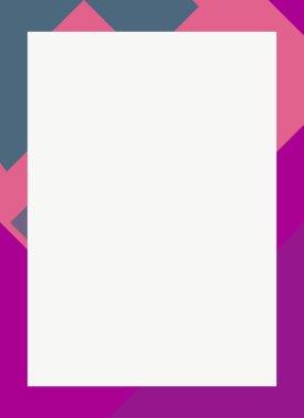 Dekoratif desen tasarımlı renkli, soyut el ilanı kapağı çerçevesi