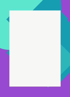 Dekoratif desen tasarımlı renkli, soyut el ilanı kapağı çerçevesi