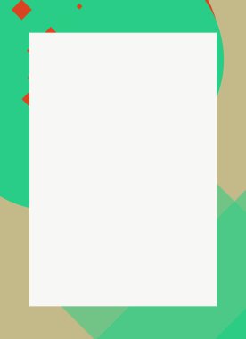 Dekoratif desen tasarımlı renkli, soyut el ilanı kapağı çerçevesi