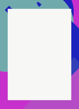 Dekoratif desen tasarımlı renkli, soyut el ilanı kapağı çerçevesi