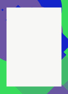 Dekoratif desen tasarımlı renkli, soyut el ilanı kapağı çerçevesi