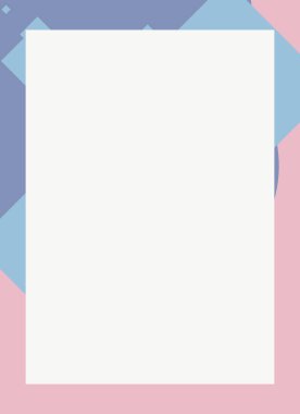 Dekoratif desen tasarımlı renkli, soyut el ilanı kapağı çerçevesi