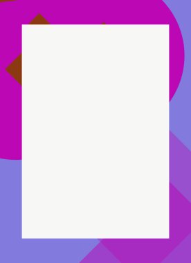 Dekoratif desen tasarımlı renkli, soyut el ilanı kapağı çerçevesi